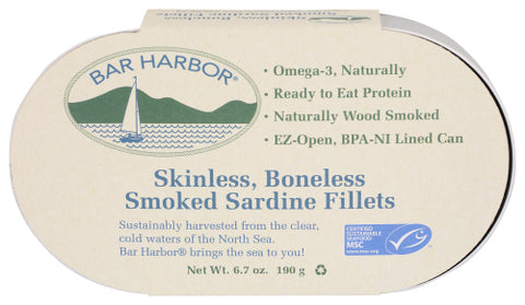 Bar Harbor 
Sardine Fillet Smkd Sbnls, 6.7 OZ.