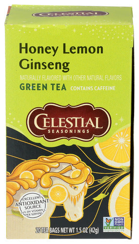 Celestial Seasonings 
Tea Grn Hny Lmn Gsng, 20 BG.