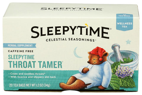 Celestial Seasonings 
Tea Herb Slpytime Thrt Tamer, 20 BG.