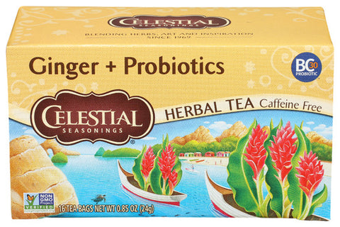 Celestial Seasonings 
Tea Herb Gngr Probiotc, 16 BG.