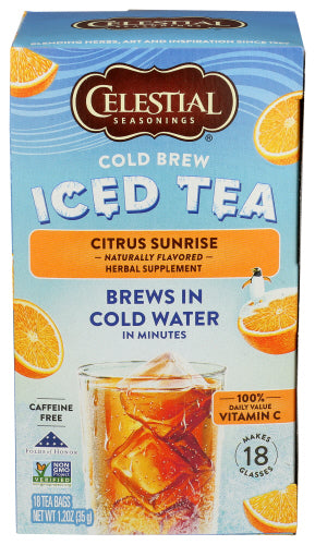 Celestial Seasonings 
Tea Cld Brw Citrus, 18 BG.