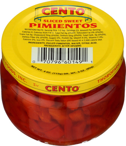 Cento 
Pimento Sliced, 4 OZ.