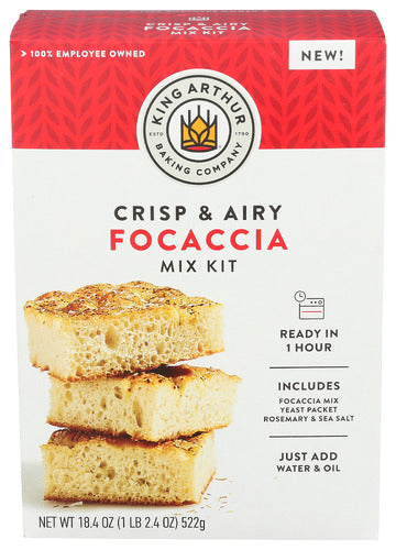 KING ARTHUR FOCACCIA MIX KIT CA - 18.4 OZ