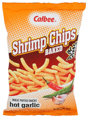 Calbee 
Chip Shrimp Hot Garlic, 3.3 OZ.