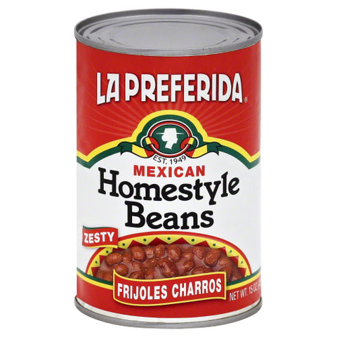 LA PREFERIDA BEAN FRIJOLE CHARROS HOME STYL - 15 OZ