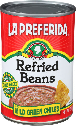 LA PREFERIDA BEAN REFRIED GRN CHILIES - 16 OZ