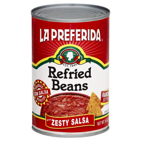 LA PREFERIDA BEAN REFRIED ZESTY SALSA - 16 OZ