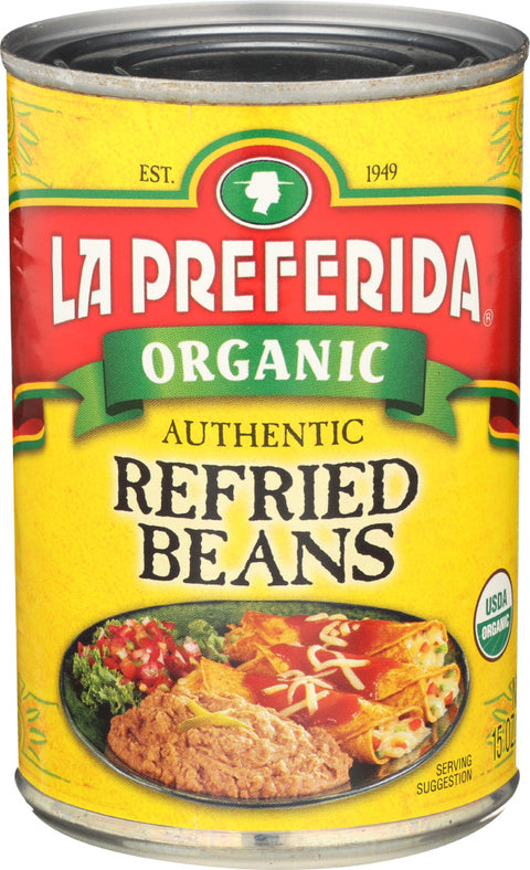 LA PREFERIDA BEAN REFRIED AUTHENTIC ORG - 15 OZ