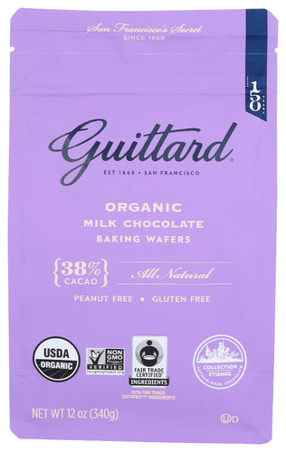 GUITTARD BKG WFR MLK CHOC 38 ORG - 12 OZ