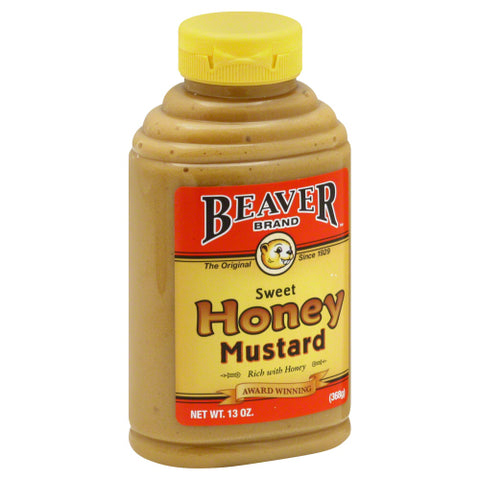 Beaver 
Mustard Sqz Honey, 13 OZ.