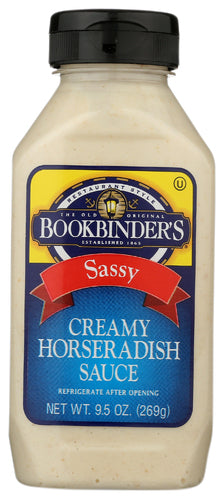 BOOKBINDERS SAUCE HORSERADISH - 9.5 OZ
