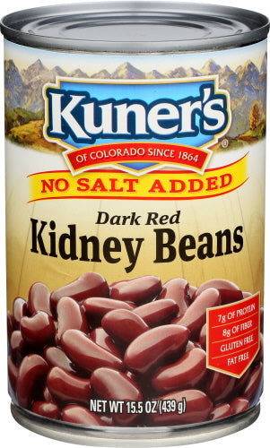 KUNERS BEAN KIDNEY RED NO SALT - 15 OZ