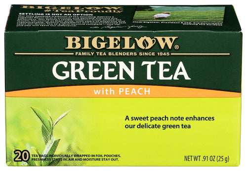 Bigelow 
Tea Grn Peach 20Bg, 0.91 OZ.