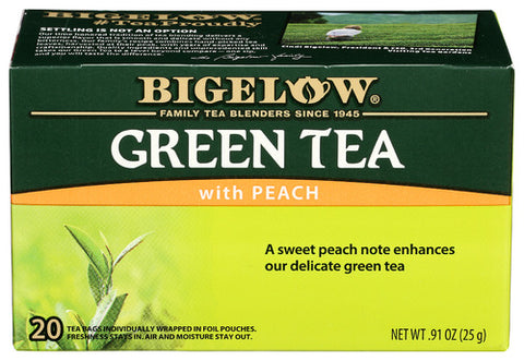 Bigelow 
Tea Grn Peach 20Bg, 0.91 OZ.