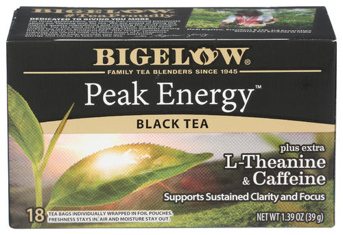 Bigelow 
Tea Blk Peak Enrgy 18Bg, 1.39 OZ.