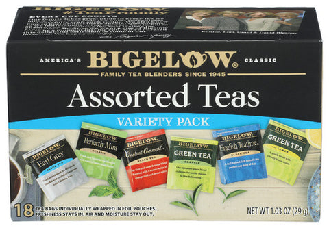 Bigelow 
Tea 6Vrty 18Bg, 1.1 OZ.