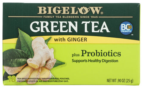 Bigelow 
Tea Green Gingr Probiotic, 0.9 OZ.