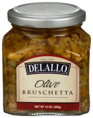 Delallo 
Bruschetta Olive, 10 OZ.