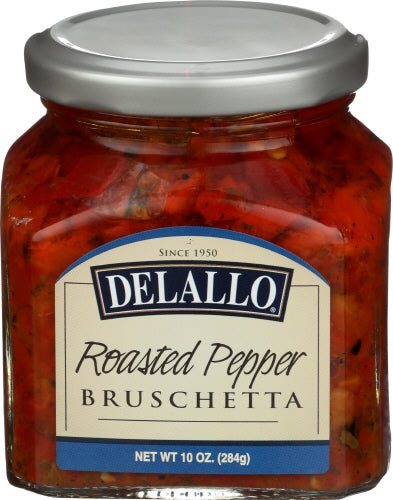 Delallo 
Bruschetta Rstd Pppr, 10 OZ.