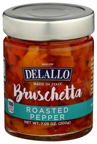 Delallo 
Bruschetta Rstd Red Peppr, 7.05 OZ.