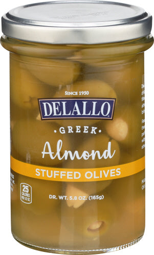 Delallo 
Olives Almond Stuffed, 5.82 OZ.