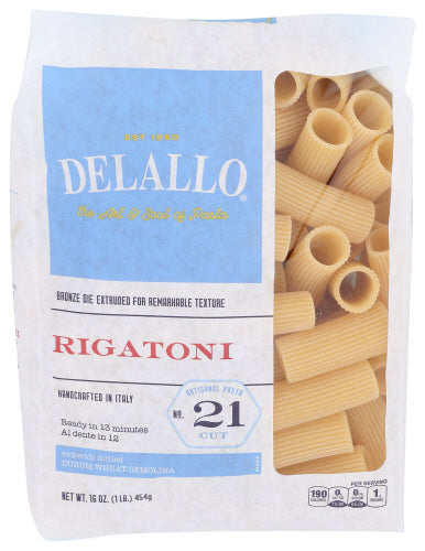 Delallo 
Rigatoni #21, 16 OZ.