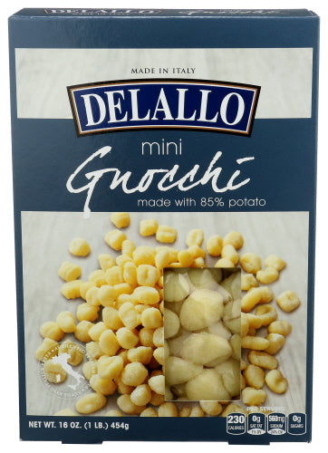 Delallo 
Gnocchi Mini Potato, 16 OZ.