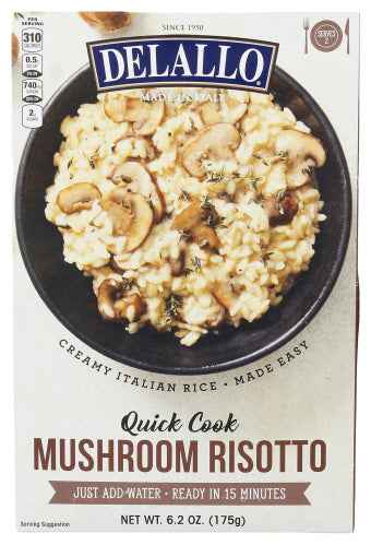 Delallo 
Rice Risotto Mushroom, 6.2 OZ