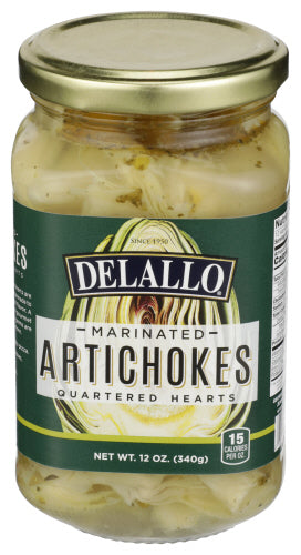 Delallo 
Artichoke Heart Mrntd, 12 OZ.