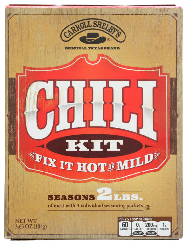 Carroll Shelby 
Chili Texas Kit, 3.65 OZ.
