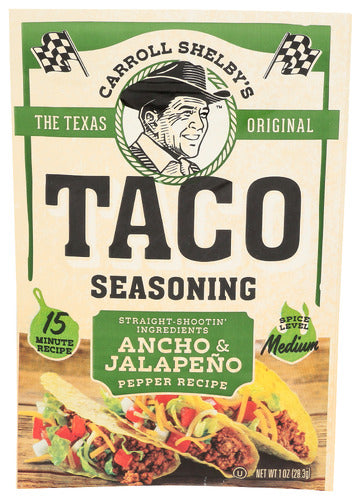 Carroll Shelby 
Seasoning Taco Ancho Jal, 1 OZ.
