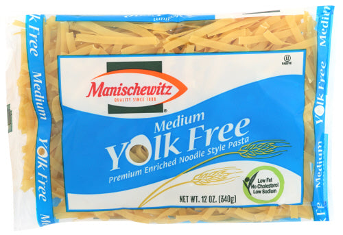 MANISCHEWITZ NOODLE YOLK FREE MED - 12 OZ