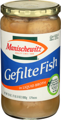 MANISCHEWITZ FISH GEFILTE NON JEL - 24 OZ