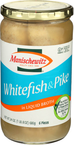 MANISCHEWITZ FISH PIKE & WHITE NON JEL - 24 OZ