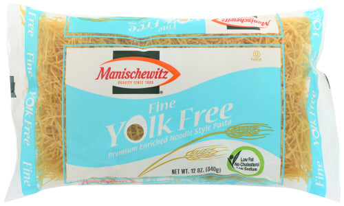 MANISCHEWITZ NOODLE YOLK FREE FINE - 12 OZ