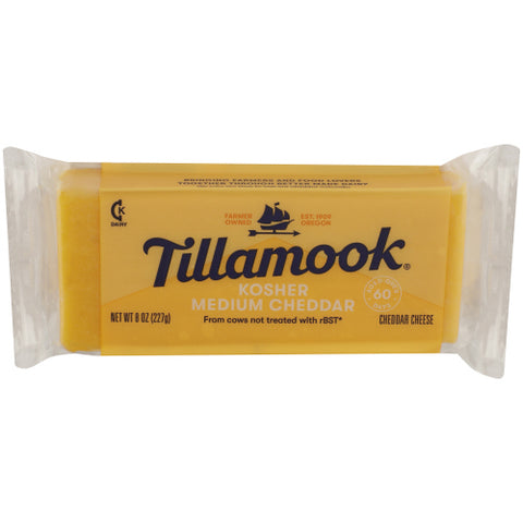 TILLAMOOK CHS MED CHDR KSHR CHUNK - 8 OZ