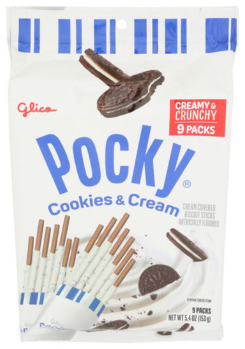 GLICO POCKY COOKIE & CREAM 9PK - 5.4 OZ
