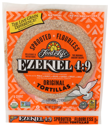 FOOD FOR LIFE TORTILLA EZKL 8IN SPRTD - 12 OZ