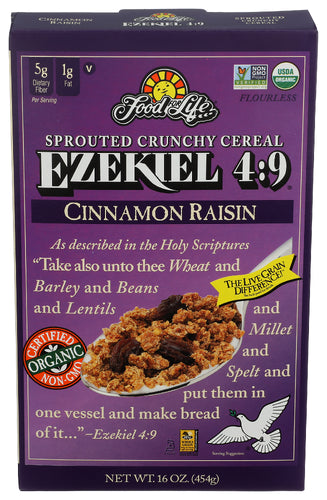 FOOD FOR LIFE CEREAL EZKL CINN RAISIN ORG - 16 OZ