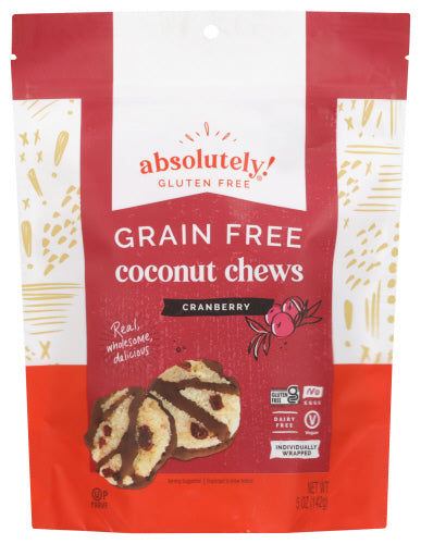 Absolutely Gluten Free 
Chews Cocont W Crnbry Nib, 5 OZ.