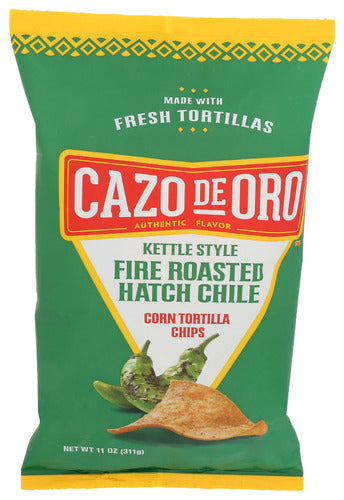 Cazo De Oro 
Chips Tortilla Hatch Chil, 11 OZ.