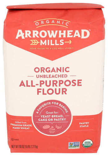 Arrowhead Mills 
Flour White Unbleach, 5 LB.