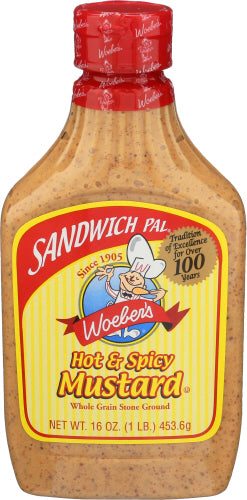 WOEBER MUSTARD SNDWCH PAL HOT SPICY - 16 OZ