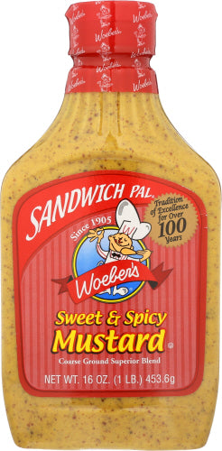 WOEBER MUSTARD SNDWCH PAL SWT SPICY - 16 OZ