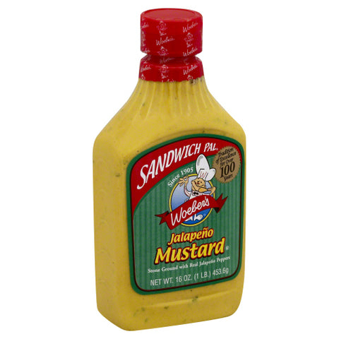 WOEBER MUSTARD SNDWCH PAL JALAPENO - 16 OZ