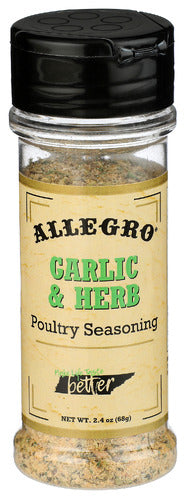 Allegro 
Seasoning Garlic Herb, 2.4 OZ.