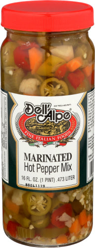 Dell Alpe 
Pepper Hot Mix Marinated, 16 FO
