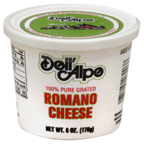 DELL ALPE CHEESE ROMANO GRTD - 6 OZ