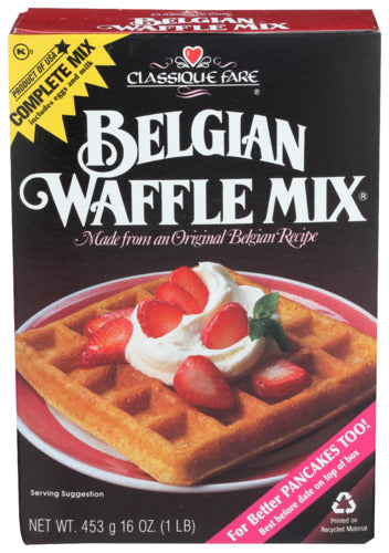 Classique Fare 
Mix Waffle Belgian, 16 OZ.