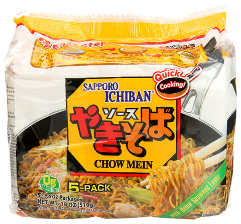 SAPPORO CHOW MEIN YAKISOBA 5PK - 18 OZ